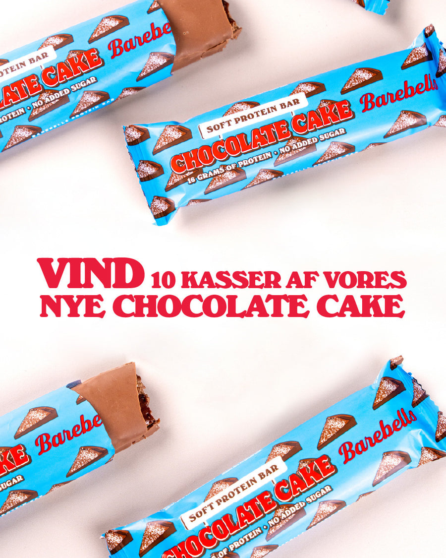 VIND 10 KASSER AF VORES NYE CHOCOLATE CAKE!! 😍🤭🍫

Alt du skal gøre for at deltage, er at:

✨ Følge barebells.dk på Instagram 
✨ Fortælle os, hvilken Barebells Bar, der er din favorit 

*For at deltage i konkurrencen skal du være bosiddende i Danmark og fyldt 18 år. Præmien har en værdi af 2.628 DKK og kan ikke ombyttes til kontanter. Vinderen bliver trukket og kontaktet via Instagram d. 21. september 2026. Konkurrencen er hverken sponsoreret, administreret eller associeret med META.

#barebells #giveaway